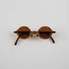 Sunglasses Vintage Handmade Light Thin Small Round Curved Wide Nose Bridge Rivets Clear Dark Coffee Red Real Natural Horn