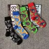 Śmieszne męskie socks street skate paisley print klasyczny moda w stylu kalf z stypendium czarny niebieski biały czerwony bawełniany Hip Hop Women Bandanna Bandanna Kolorowa grafika