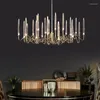 Lampadari Modern Luxury LED Lampadario Luce Cristallo Ramo di un albero Candela Luci a sospensione Lampada a sospensione da sposa per sala da pranzo Soggiorno Kithen