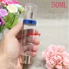 100pcs/lot高速配送可能なボトルポータブルエアレスポンプディスペンサーボトルトラベルローション用15ml 30ml 50ml F050207 FFXOT ULGEU