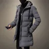 Erkekler Down Parkas Erkekler Kış Ceketi artı uzun sıcak kalın başlıklı ceket Sonbahar Giyim Kıyafetleri Klasik rüzgar geçirmez cep Parka 231017