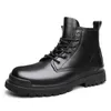 Stylish Wearable Men's Leather 742 Boots Classic äkta 2024 Högkvalitativ öken Taktisk militär snörning Male Top Shoe 805