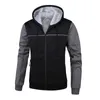 Herenhoodies Stiksels Kleur Streetwear Mode Casual Ritsjas Sweatshirt Winter Topkwaliteit Plus Fluwelen Dikke Warme Heren S-XXL