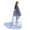 Girl Dresses Children's Dress Show Costume European och American Princess Slawing Shawl