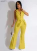 Women's Jumpsuits Rompers Sleeveless Jumpsuits for Women White Sexy Halter V Neck Button Up Backless Bodycon Cocktail Evening Party One Piece OutfitsL231017