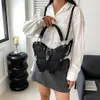 Ryggsäck stil korsbodi pu läder fjäril axelväska för ryggsäck designer handväska rolig crossbody väska halloween casual bagstylisheendibags