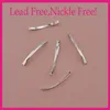 50PCS Silver Finish 6 0CM 2 35 plain Slim Metal Hair Snap barrettes hair clips for hairpiece clip findings at lead nick299s