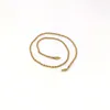 18k Connect Solid Fine Gulgulguld Fyllt 3 mm tunnskuren repkedja halsband Kvinnor 500mm 20 2220