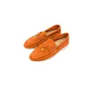 2023 Lp Mens/Women Loro Walk Buty luksusowe trampki sukienki sukienki zamsz skórzany designer nubuck flats Oficjalny duży 006