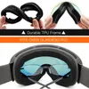 Kayak Goggles Snowboard Tek Katman Anti Sis UV400 Büyük Küresel Gözlükler Erkek Kadın Kayak Snowmobile Maske Kar 231017