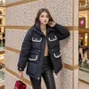 Women's Trench Coats Winter Jacket Vintage Parkas Fashion Turtlenecks Snowsuit Long Sleeve Korean Female Clothing Loose 2023