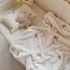 Täcken Milancel Winter Toddler Flanell Small Quilt Born tupplur broderad filt 231017