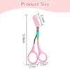 Eyebrow Trimmer Eyebrow Trimmer Scissor with Comb Eyelash Hair Removal Grooming Shaping Eyebrow Shaver Cosmetic Razor Makeup Tools 231016