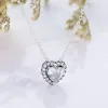925 srebrny srebrny naszyjnik z sercem Diamentowy projektant ślubny biżuteria dla kobiet dziewczyny prezent miłosny naszyjniki z oryginalnym pudełkiem