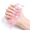 Unhas Falsas Autoadesivas Envoltórios de Unhas Natural Elegante Modelado Gel Tiras Para Mulheres DIY