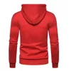 Mens hoodies tröjor män jackor smala passform huva blixtlås jacka manlig solid caost tjockare varma kappkläder toppar svart röd 231016