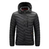 Мужские пуховые парки 2024, осень-зима, теплая непромокаемая куртка, мужская толстая мужская куртка с капюшоном, модное повседневное тонкое пальто 231017