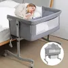 Baby Cribs uiuwoo sängkläder för baby 3 i 1 bassinet med stor krökningsvagga justerbar och rörlig babysäng med myggnät 231017