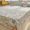 Bedding sets 100 Cotton Bed Fitted Sheet with Elastic 2pc Pillowcases Kids Adult Twin Queen King Size Mattress Protector Set B103 231017