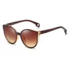 Sunglasses YOOSKE Cat Eye Women's Fashion UV Resistant Sexy Tortoiseshell Female Designer Gradient Sun Glasses