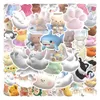 50 Stück/Pack Kawaii Tiere Aufkleber, wasserfeste Vinyl-Aufkleber für Gepäck, Wasserflasche, Laptop, Auto, Planer, Scrapbooking, Telefon, Mac, Tür-Wandaufkleber