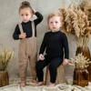 Cardigan Kids Swegents Childre Thebled Entlect Boys Girls Wool Wool Knit تحت Topscardigan سراويل الأطفال الأخ الأخ