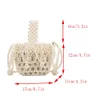 Evening Bags Luxury Mini Pearl Bag Womens Handmade Bead Purses Fashion Banquet Party Shoulder Ladies Elegant Clutch Purse 231017