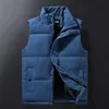 Gilet invernale da uomo New Fall Warm Giacca senza maniche Gilet casual Imbottito in cotone Tinta unita Grandi tasche veste homme Gilet Coats256o