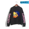 남자의 후드 quackity merch 대형 남자 긴 소매 turtleneck 스웨트 셔츠 캐주얼 풀오버 후드 재킷 힙합 스트리트웨어