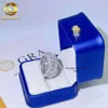 Pass Diamond Tester Mens Ring 925 Silver White Gold Moissanite Eternity Iced Out 힙합 반지