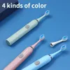 Toothbrush Electric with Battery for Adult Soft Bristle Waterproof Oral Hygiene Teeth Whitening Replacement Brush Heads Set 231017