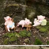 Arti e mestieri Creativo Animale Maiale Bambino Carino Artigianato in resina Teraryum Fata Giardino Miniature Figurine decorative Mini Accessori Kawaii 231017