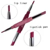 Double-End Lip Makeup Lipstick Pencil Waterproof Moisturizer långvarig vattentät läppstift