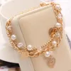 Charm Bracelets Hesiod Multilayer Fashion For Women Austrian Crystal Pierced Heart Bangles Luxury Jewlery