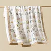 Quilts Bamboo Cotton Muslin Swaddle Blankets for born Baby Receiving Blanket Born Swaddle Wrap Infant Sleeping Quilt Bed Cover 231017