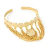 Bangle Dubai Gold Tassels Bangles For Women Arabic Trendy Coin Bridal Jewelry Size Cooper Bracelet304z