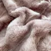 Bedding sets Faux Rabbit Fur Autumn Winter Warm Duvet Cover Set with Bed Sheet Quilt and Pillowcase Queen Plush Soft Warmth 231017