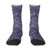 Men's Socks Kawaii Brown Paisley Floral Texture Dress Unisex Comfortable Warm 3D Printing Boho Bohemian Flowers Style Crew