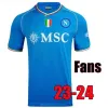 23 24 Napoli Soccer Jerseys Kvaratskhelia Naples Osimhen Football Shirt 2023 2024 Zielinski Insigne Mertens Uniform Aldult Kids Kit Lozano