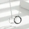 Colares de pingente 925 colar de prata esterlina para mulheres homens duplo link jóias k ouro luxo natal novidades 2023 tendência para vender 231110