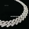 20 mm Vvs Moissanite Diamond Miami Cubaanse ketting met 14K witgoud afgewerkt in Sterling Sier, 18 - 26 '', geef de diamant door