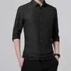 T-shirts pour hommes Tuxedo Romper Hommes Mode Business Couleur Solide Grande Taille Chemise à manches longues Top Blouse Sous Gommage