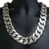 Prix d'usine 25Mm de largeur en argent Sterling lien bijoux hommes Hip Hop cubain lien chaîne collier