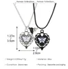 Pendentif Colliers 2pcs Attraction magnétique Collier de coeur pour les couples Goutte à goutte d'huile Papillon Personnalité Collier Bijoux Accessoires