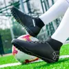 Elbise ayakkabıları slip-on erkek futbol botları yüksek top futbol ayakkabıları kayma karşıtı çim anti-slip çim eğitim futbol ayakkabıları ultralight büyük boyutlu spor ayakkabılar 231016