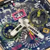 Мужские часы Швейцарские наручные часы RM Наручные часы RM1102 Розовое золото Боковой титан GMT Два места Мужская мода Досуг Бизнес Спорт Таймер Механический Wr 7NGJ