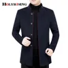 Mannen Wol Blends Jas Dikke Overjas Winterjas Streetwear Parka Mannen Kleding Casaco Masculino NZ157 231017