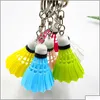 Portachiavi Cordini Portachiavi Accessori moda 6 colori Creativo Mnini Pvc Badminton Ciondolo Sport Piccolo portachiavi Borsa Fascino Auto Dhr9W