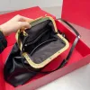 Bag Designer bag Clutch Cross Body Plain Genuine Leather Gold Hardware Letter Buckle Removable Shoulder Strap Women Pouch Purse