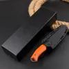 Cuchillo recto de supervivencia al aire libre H1085 de alta calidad DC53 Hoja recubierta de satén / titanio Mango completo Tang G10 Cuchillos de hoja fija con Kydex